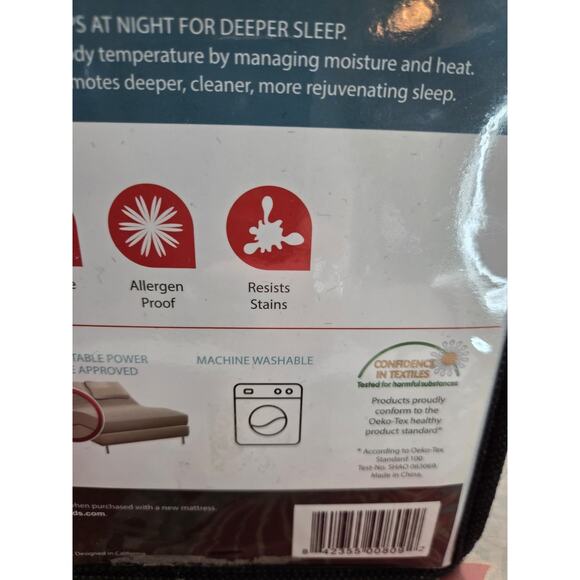 New Formula Threads Cloudtech Lite King Size 76 X 80 Waterproof Allergen Proof - Picture 8 of 8